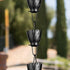 Aluminum Akira Cup Rain Chain Replacement Downspout for Gutters, Matte Black